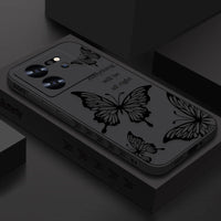 Butterfly Lanyard Case For Xiaomi Redmi Note 13 12 11 10 14 Pro+ 4G 5G 11s 13T 12T 11T Poco F6 X6 X5 Pro Mi 11 Lite 5G NE Cover