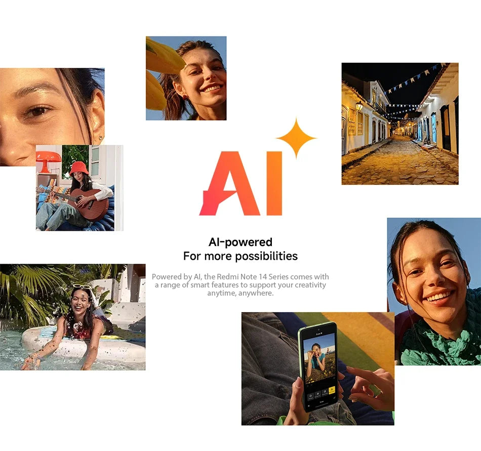 Global Version Xiaomi Redmi Note 14 MediaTek Helio G99-Ultra 108MP AI Camera 6.67" AMOLED 120Hz Display 5500mAh