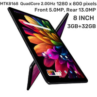8 INCH Android 12 RAM 3GB+32GB ROM QP80 MTK8168 Tablet Quad Core IPS Screen Quad Core Rear 13.0MP WIFI Dual Camera