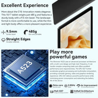 URAO 10 Inch Tablet Android 14 8GB(3+5 Expand) RAM 64GB ROM 1TB Expand 1280x800 IPS Screen 5000MAH Battery Dual Cameras WiFi 6