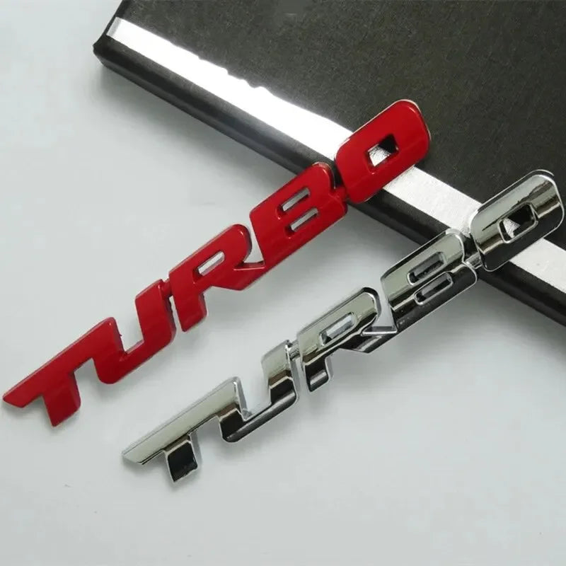 Car Sticker Turbocharged Turbo Metal Alloy 3D Badge Car Modification Accessories Rear Marked Side Marking Decorative Car-Sticker