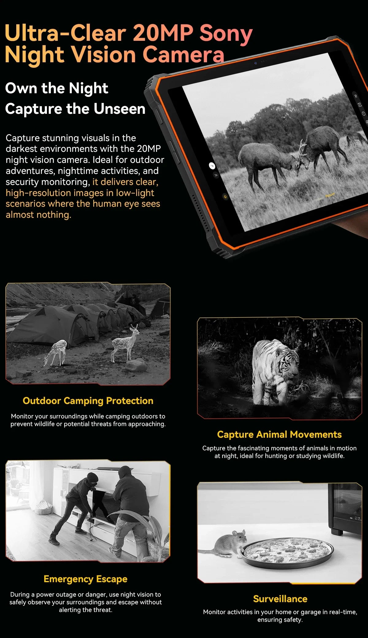 Blackview Active 10 Pro 5G Rugged Tablets 11" FHD+ Display 12GB 256G/512GB Android 14 30000mAh Battery 108MP Camera MTK 7300