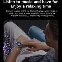 2025 New Precise Blood Lipids Uric Acid Smart Watch Men ECG+PPG Clock Blood pressure Body analysis HD Call NFC Health Smartwatch