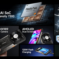 Ulefone Armor 28 Pro 5G AI Rugged Phone 512GB ROM Smartphone 120W MTK Dimensity 7300  10600mAh 6.67”AMOLED 64MP Mobile phone