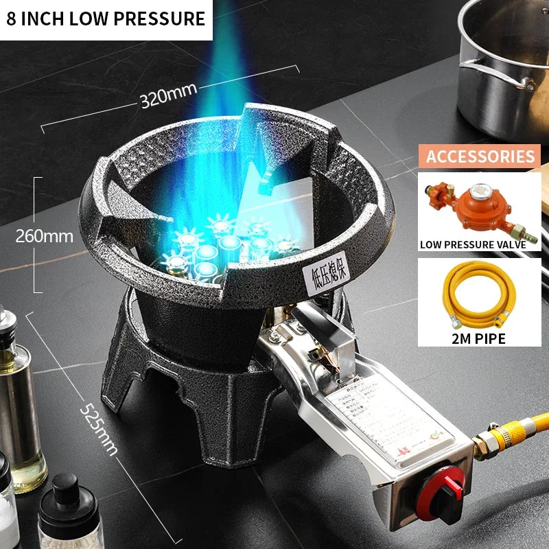 Low-pressure Fierce Fire Gas Stove Commercial Single-hole Liquefied Gas Burner for Hotel Restaurant Energy-saving Gas Cooktop