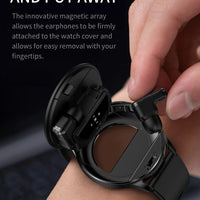 New Smart Watch TWS 2-in-1 Bluetooth Earphones With built-in Speaker HIFI 9D Sound Quality Health Monitor Watch For Android iOS