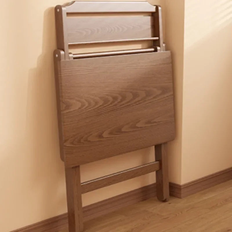 Solid Wood Foldable Console Desk Simple Modern Bedside Computer Desk Portable Bedroom Living Room Writing Table Home Furniture