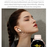 New Smart Watch TWS 2-in-1 Bluetooth Earphones With built-in Speaker HIFI 9D Sound Quality Health Monitor Watch For Android iOS