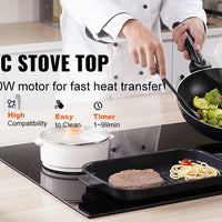 SucceBuy 2/4/5 Burners Built-in Induction Stove Top 12/24/30in Ceramic Glass Electric Cooktop For Household Commercial  Cooking