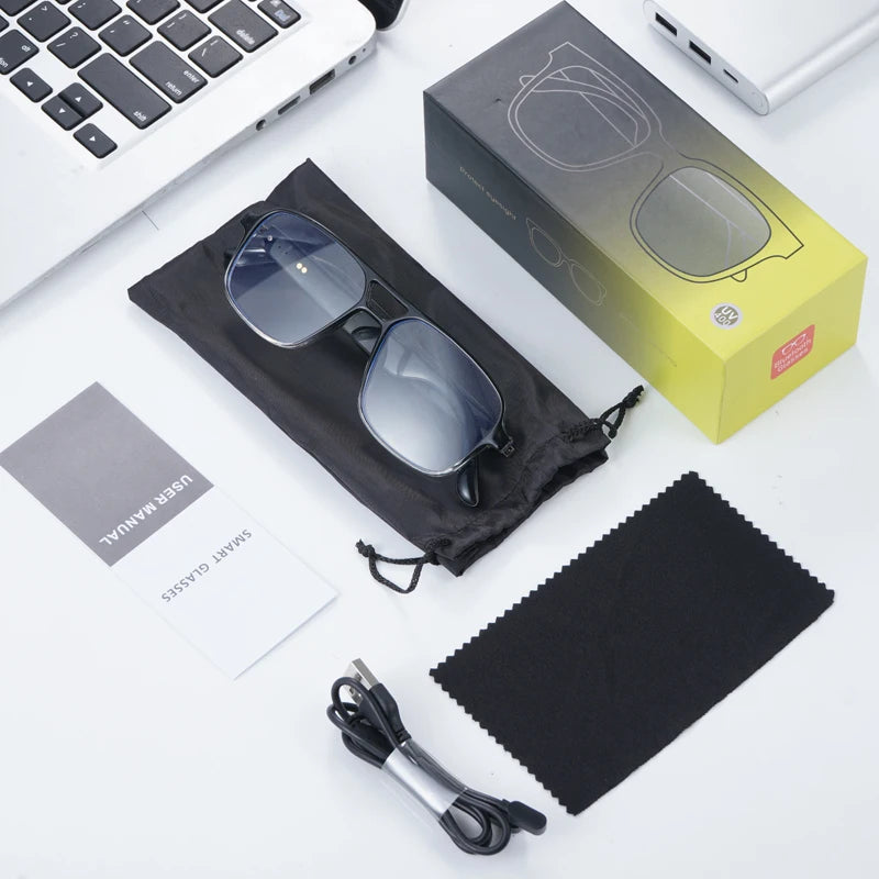 Koipsse Smart glasses double beam frame high value photochromic lens sunglasses suitable for men and women outdoor holiday gifts