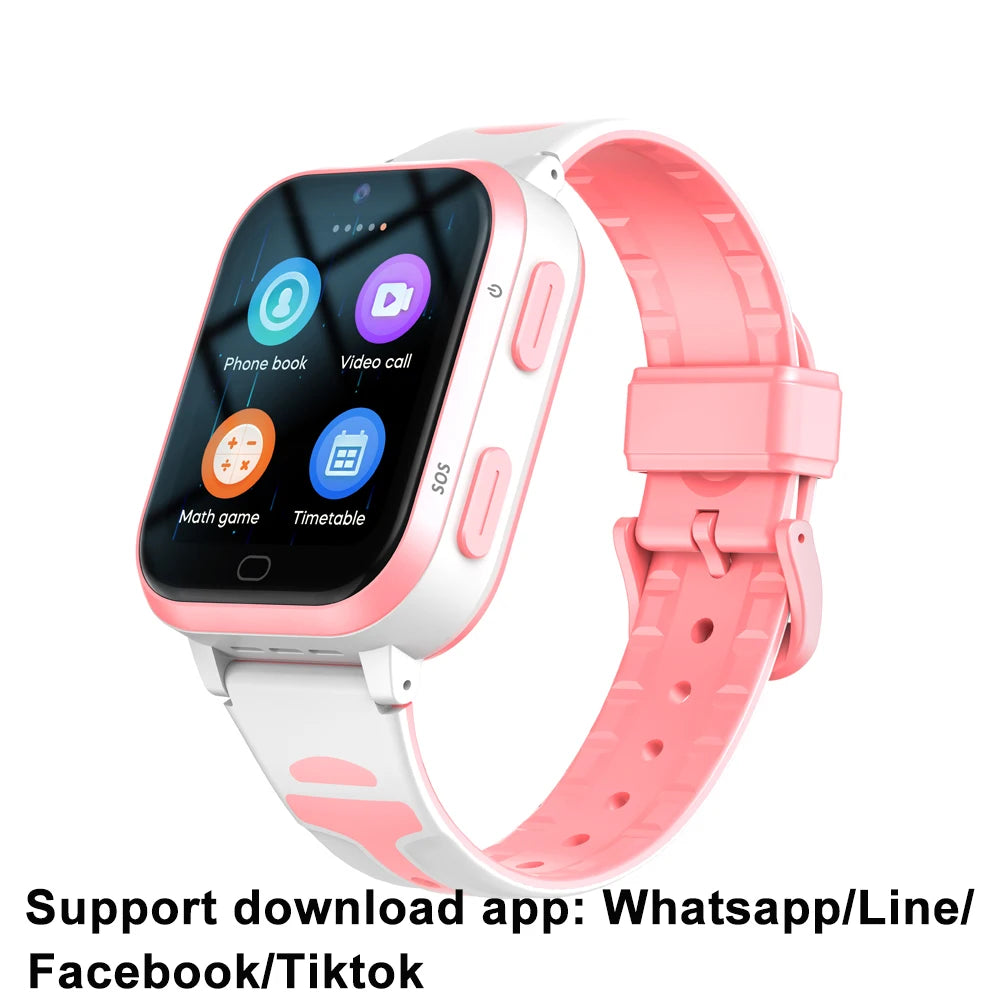 4G Kids Smart Watch 8GB ROM GPS WiFi Position Video Call Phone Android Watch Call Back Monitor with Sticker Children Smartwatch