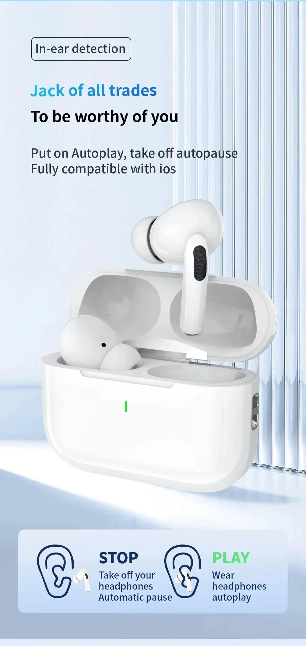 2025 New Air Pro Bluetooth Earphones Wireless Headset HiFi Sound Headphones Low Latency Earbuds Waterproof for IPhone Android