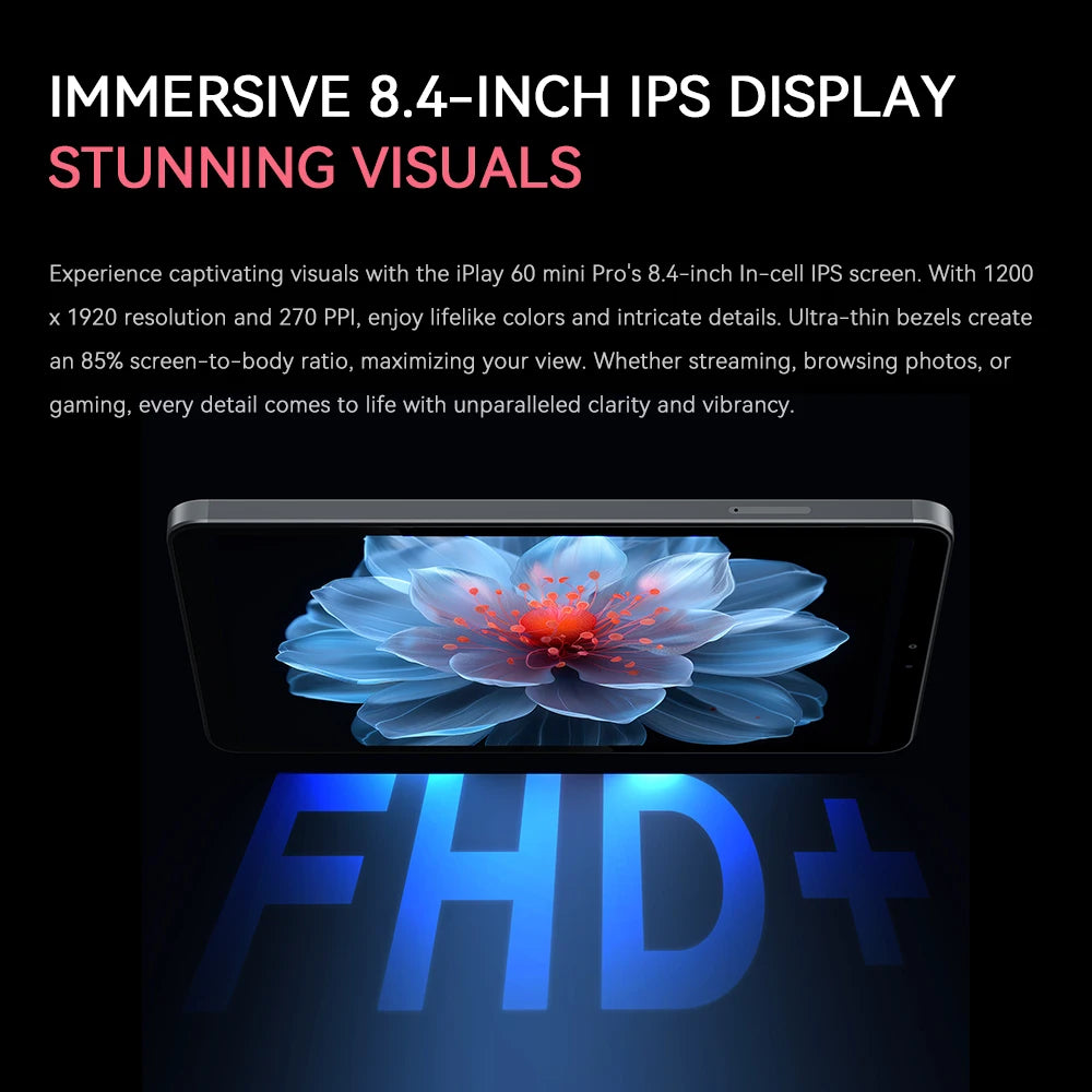 Alldocube iPlay 60 Mini Pro Tablet 8.4inch Android14 16GB(8GB+8GB) RAM 256GB ROM FHD 1920x1200 Dual SIM 4G LTE 6050mAh Battery