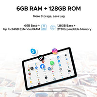 【Brand+】Doogee Tab A9 Pro+ Tablet Pc 11-Inch Android 15 30Gb Ram(6+24) 128Gb Rom 8580Mah Battery Widevine L1 Support