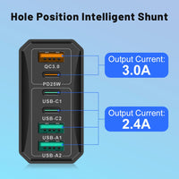 55W 3 USB 3 PD Charger Fast Charging QC3.0 Travel Charger For iPhone 15 14 Samsung Xiaomi Mobile Phone Adapter EU KR US UK Plug
