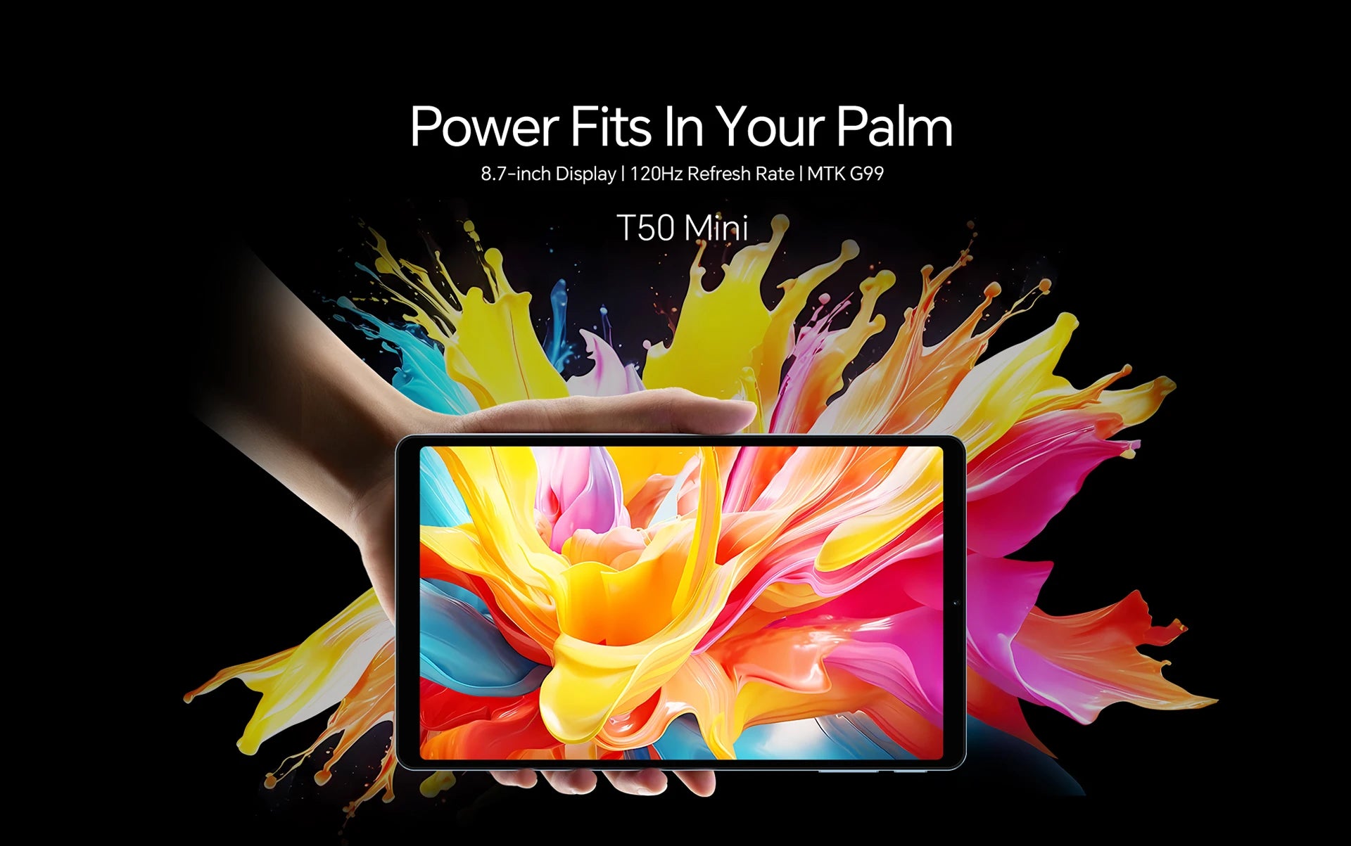 Teclast T50 Mini Tablet 8.7" 120Hz Display MTK Helio G99 20GB RAM (8+12 Virtual) 128GB ROM Android15 Tablets Support 4G Dual SIM