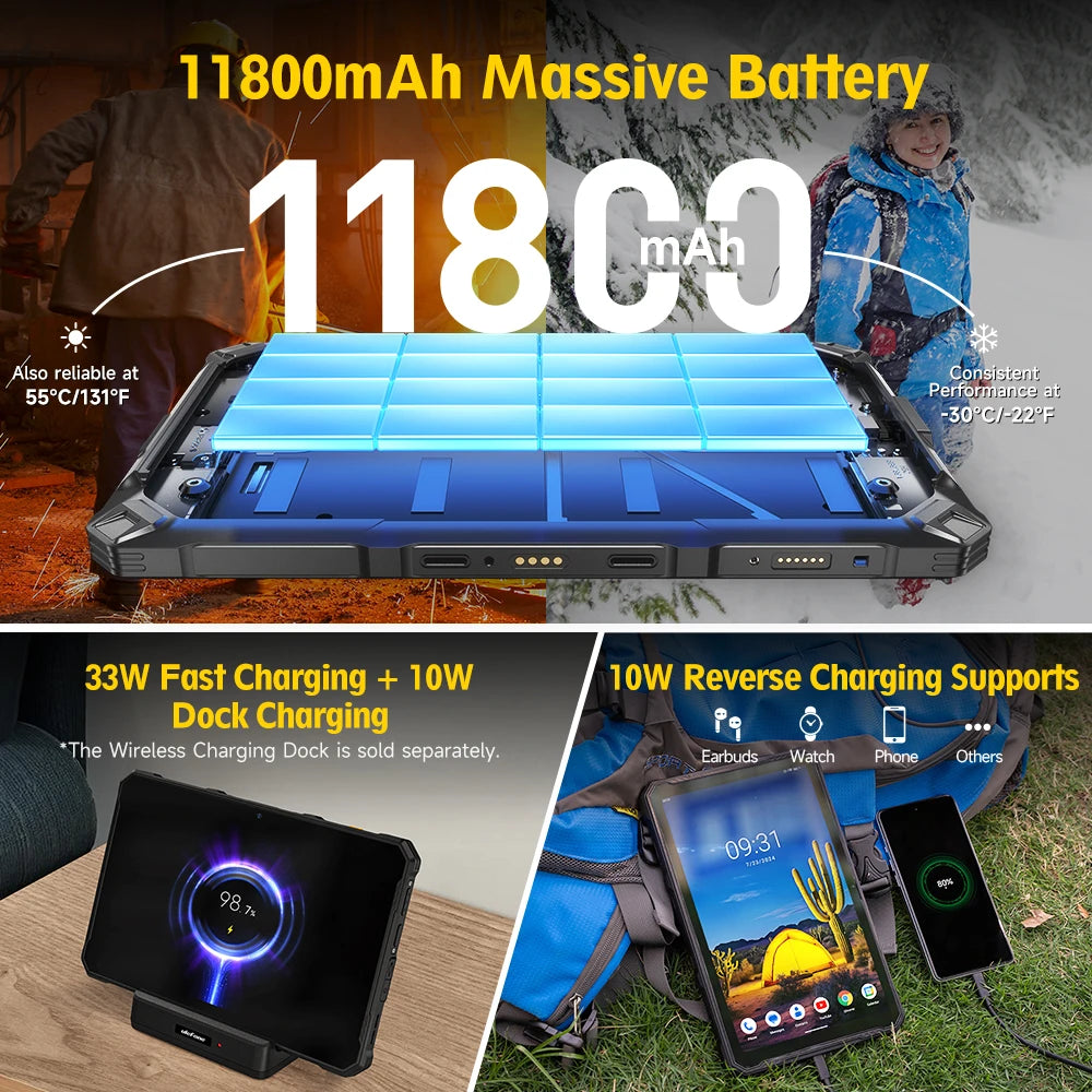 Ulefone Armor Pad 4 Ultra 5G Rugged Tablet  Thermal lmaging 10.36"2K Up to 16GB RAM 256GB ROM Android 14 11800mAh