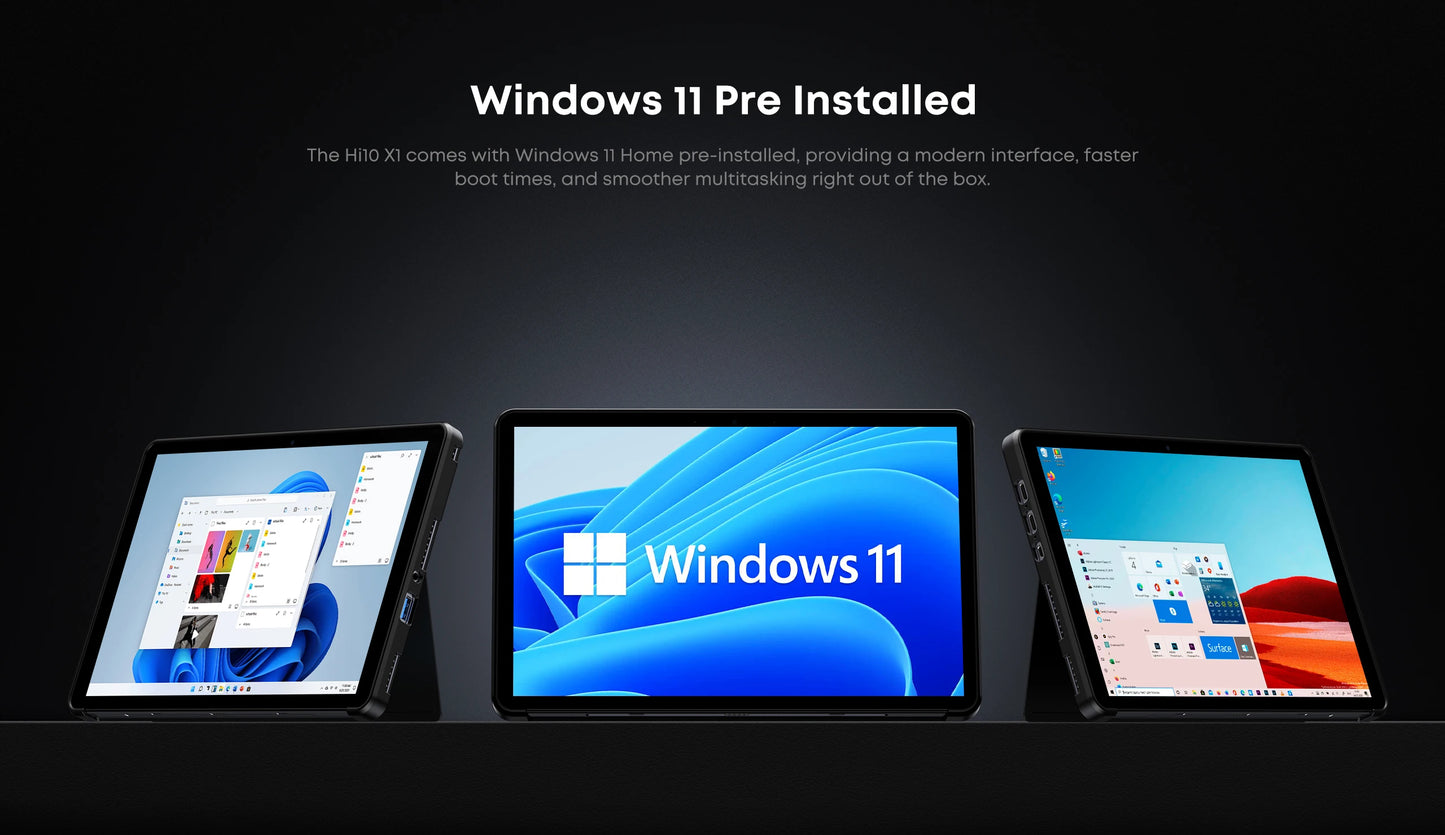 CHUWI Hi10 X1 Tablet 2 In 1 Tablet PC 10.1inch Display Intel N150 Processor LPDDR5 8GB RAM 256GB SSD Windows 11 Tablets PC WiFi6