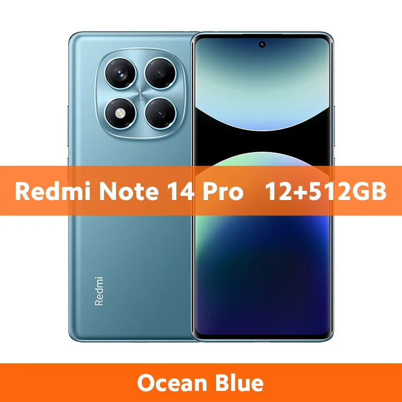 FR Warehouse Xiaomi Redmi Note 14 Pro 4G Smartphone Global Version 5500mAh 6.67" AMOLED MediaTek Helio G100-Ultra 200MP Camera