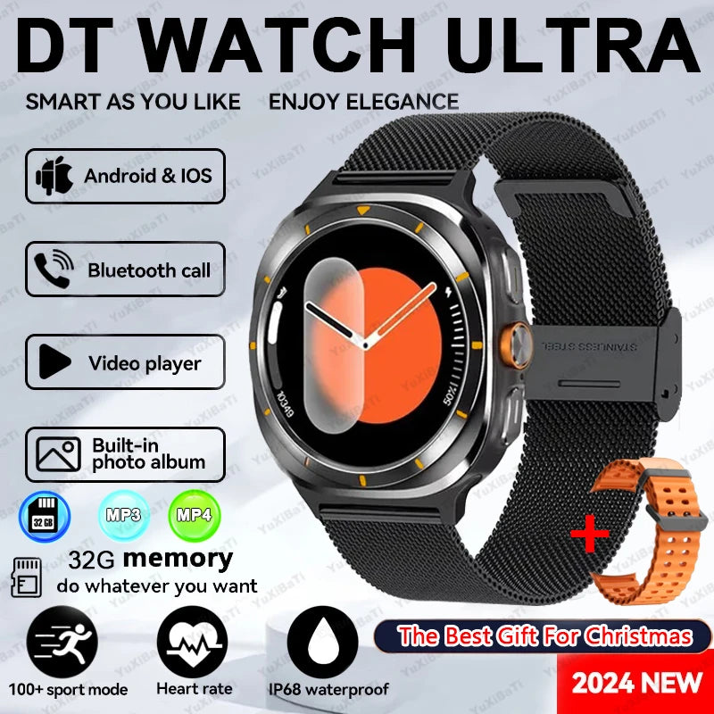 2025 New Watch 7 Ultra Smart Watch Men 32GB Memory 3D Video Display Sports SmartWatch GPS NFC Compass Blood oxygen Smartwatch