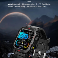 G.L Wear 2025 New Men's Smart Watch Outdoor Sports Health Monitor with LED Flashlight Bluetooth Call Women's Smartwatch