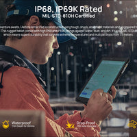 Ulefone Armor Pad Rugged Tablet 4GB RAM 64GB ROM 7650mAh 8.0'' HD+ Display 4G Android 12 Tablet Phone IP68/IP69K 13MP Camera