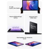 Xiaomi Redmi Pad 2 Global Version 11" 2.5K Crystal-clear Display Advanced Helio G100-Ultra 18W Fast Charging 9000mAh Battery