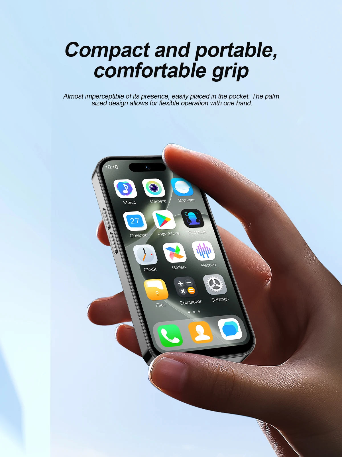 SERVO S16 Mini 4G Network Small Smartphone 2 SIM Standby Android 12.0 System Play Store WiFi GPS 4.0" Screen Palm Cellular Phone