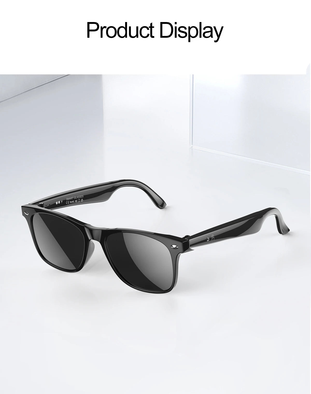 W100 Smart Glasses 163 Online Language AI Automatic Dialogue Translation Bluetooth Glasses with Speaker Sports UV Protection New