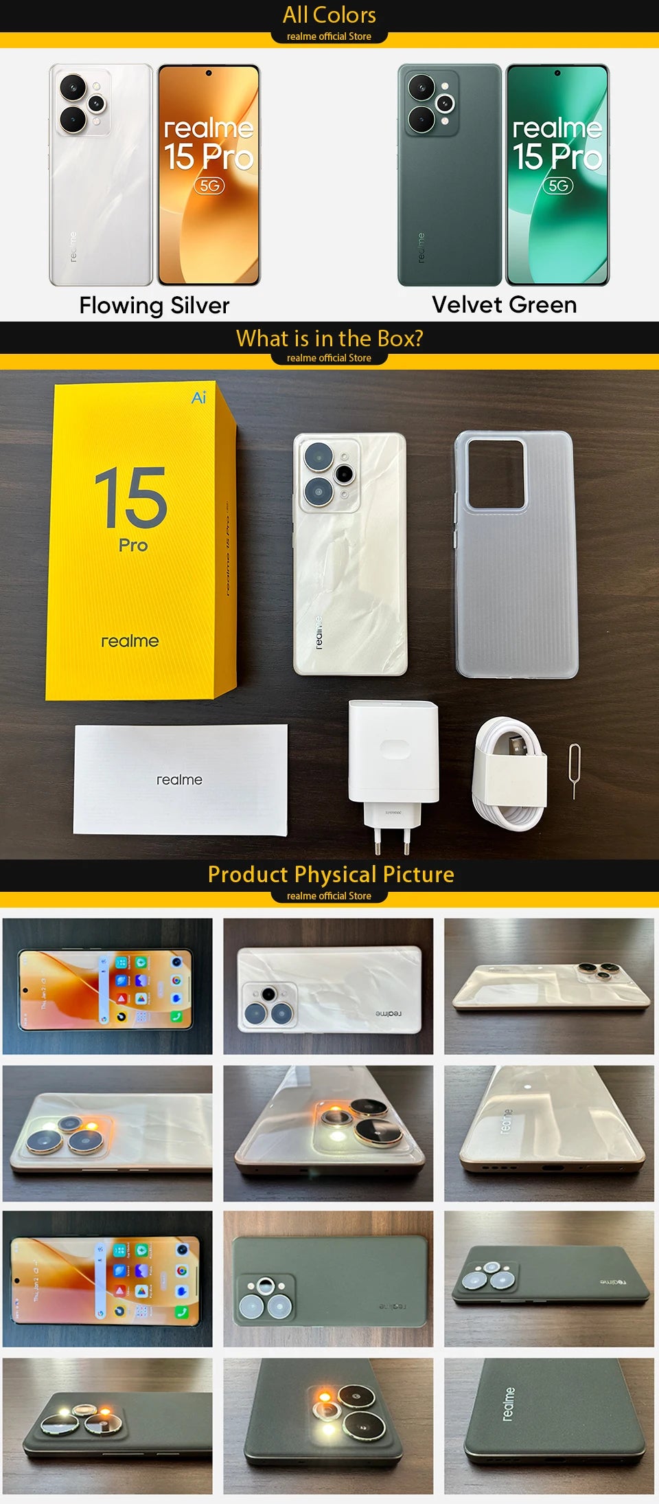 realme 15 Pro 5G Smartphone Snapdragon 7 Gen 4 Processor Triple 50MP Camera 6.8" 144Hz 4D Curve+ AMOLED Display 7000mAh Battery