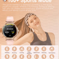 New Women SmartWatch AMOLED Screen Men Watches Bluetooth Call Sport Womens Physical Health IP68 Lady Smart Watch For Android IOS