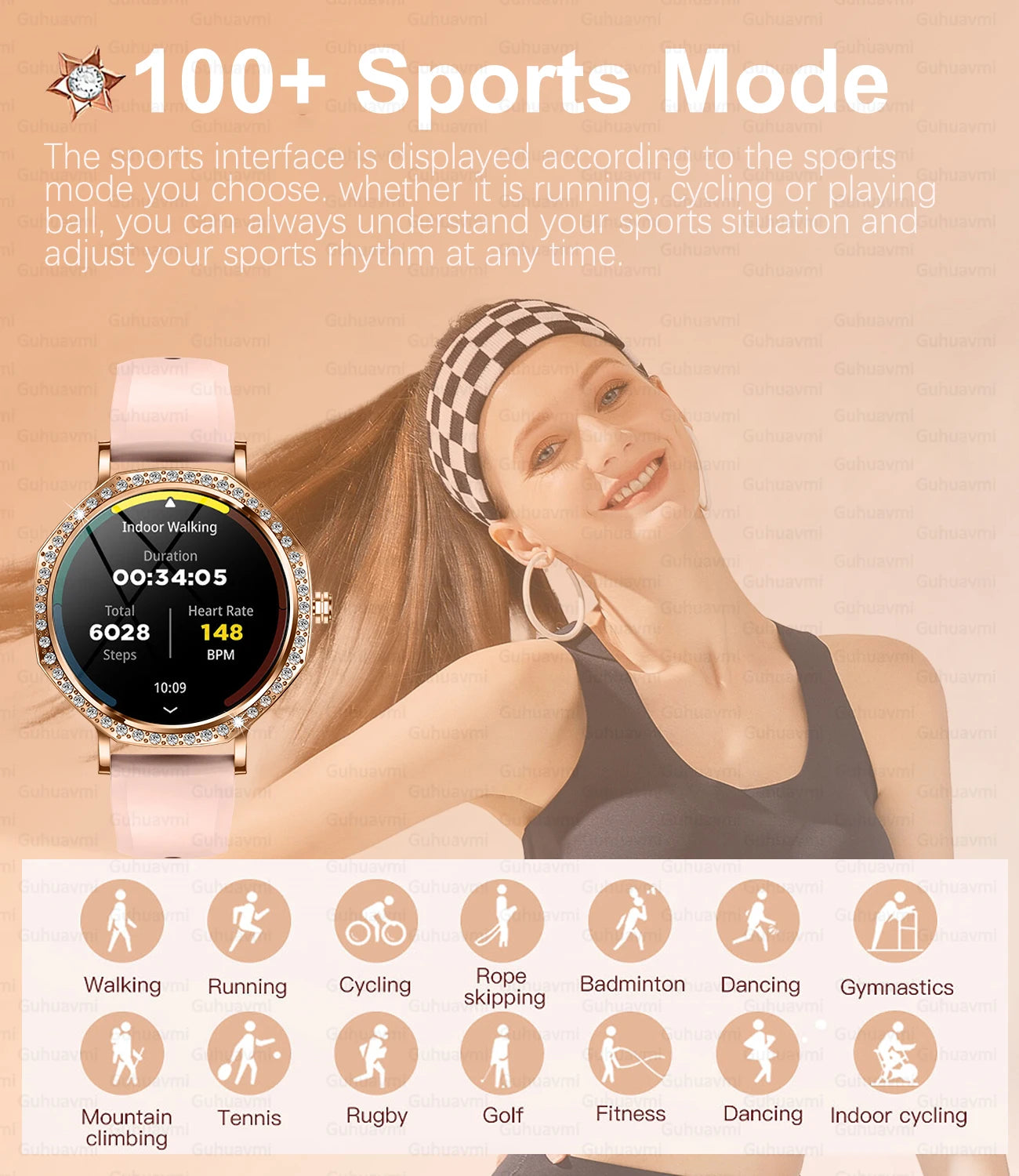 New Women SmartWatch AMOLED Screen Men Watches Bluetooth Call Sport Womens Physical Health IP68 Lady Smart Watch For Android IOS