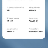 Wireless Headphones  Bluetooth Headset With Mic Handsfree Noise Canceling Earphones Clip Ear Music Sports Gaming Earplug