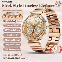 New Women SmartWatch AMOLED Screen Men Watches Bluetooth Call Sport Womens Physical Health IP68 Lady Smart Watch For Android IOS