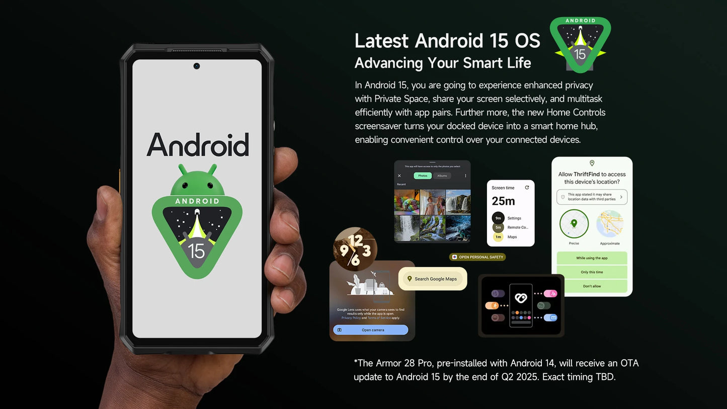 Ulefone Armor 28 Pro 5G AI Rugged Phone 512GB ROM Smartphone 120W MTK Dimensity 7300  10600mAh 6.67”AMOLED 64MP Mobile phone