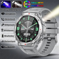 New Outdoor Sports Smart Watch Men For Xiaomi 5 ATM Waterproof GPS Motion Track Heart Rate HD Bluetooth Call UV Light SmartWatch