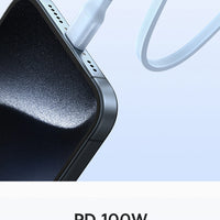 Baseus USB C Cable 100W  for iPhone 16 15 Plus Pro Max Retractable Cable For MacBook iPad Fast Charger Cable Charger Data Wire