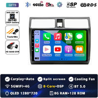 Android 15 Car Radio For Suzuki Swift 2003 - 2006 2007 2008 2009 2010 Multimedia Player Stereo Carplay AUTO Head Unit WIFI 4G BT