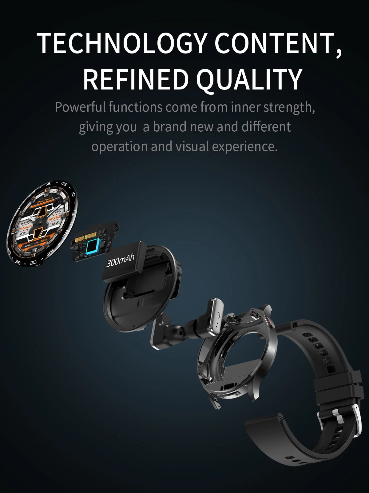 New Smart Watch TWS 2-in-1 Bluetooth Earphones With built-in Speaker HIFI 9D Sound Quality Health Monitor Watch For Android iOS