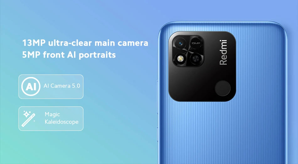 Original Xiaomi Redmi 10A 4G Global Smartphone 4GB 64GB 6.53' HD Display Helio G25 Octa Core 13MP Fingerprint 5000mAh SmartPhone