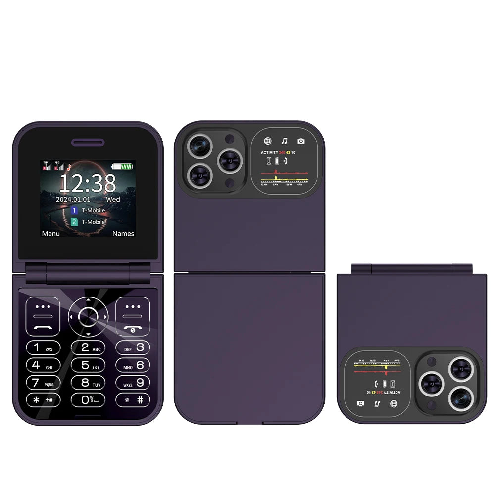 SERVO F15 Mini GSM Flip Mobile Phone 2 SIM Blacklist Magic Voice Auto Call Record Speed Dial MP4 Torch Cute Tiny Fold Cellphones