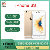 Original iPhone 6S Mobile Cell Phone 16/32/64/128GB ROM Touch ID 12MP Camera 4.7" 4G Dual Core IOS Unlocked Smartphone