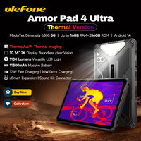 Ulefone Armor Pad 4 Ultra 5G Rugged Tablet  Thermal lmaging 10.36"2K Up to 16GB RAM 256GB ROM Android 14 11800mAh