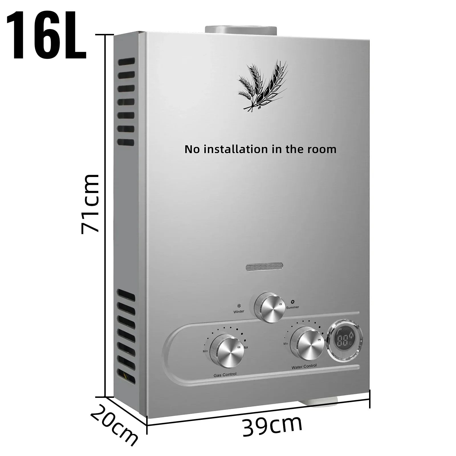 Sihao LPG Liquefied Petroleum Gas Water Heater 6L 8L 10L 12L 16L 18L Liquefied Petroleum Gas Propane Butane Hot Water Heater