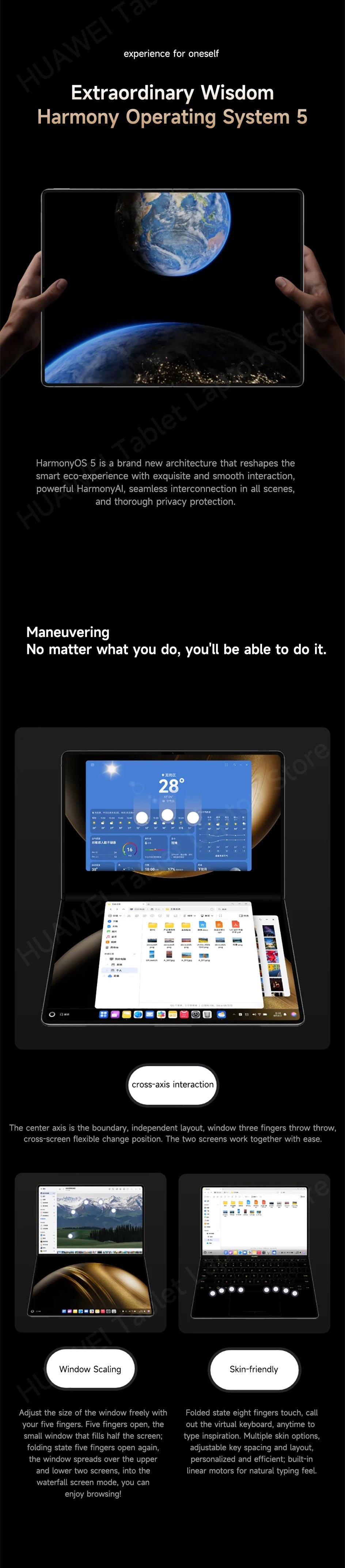 2025 HUAWEI MateBook Fold ULTIMATE DESIGN HarmonyOS 5 18-inch Mattepaper Touchscreen Laptop OLED 1440Hz Folding Computer