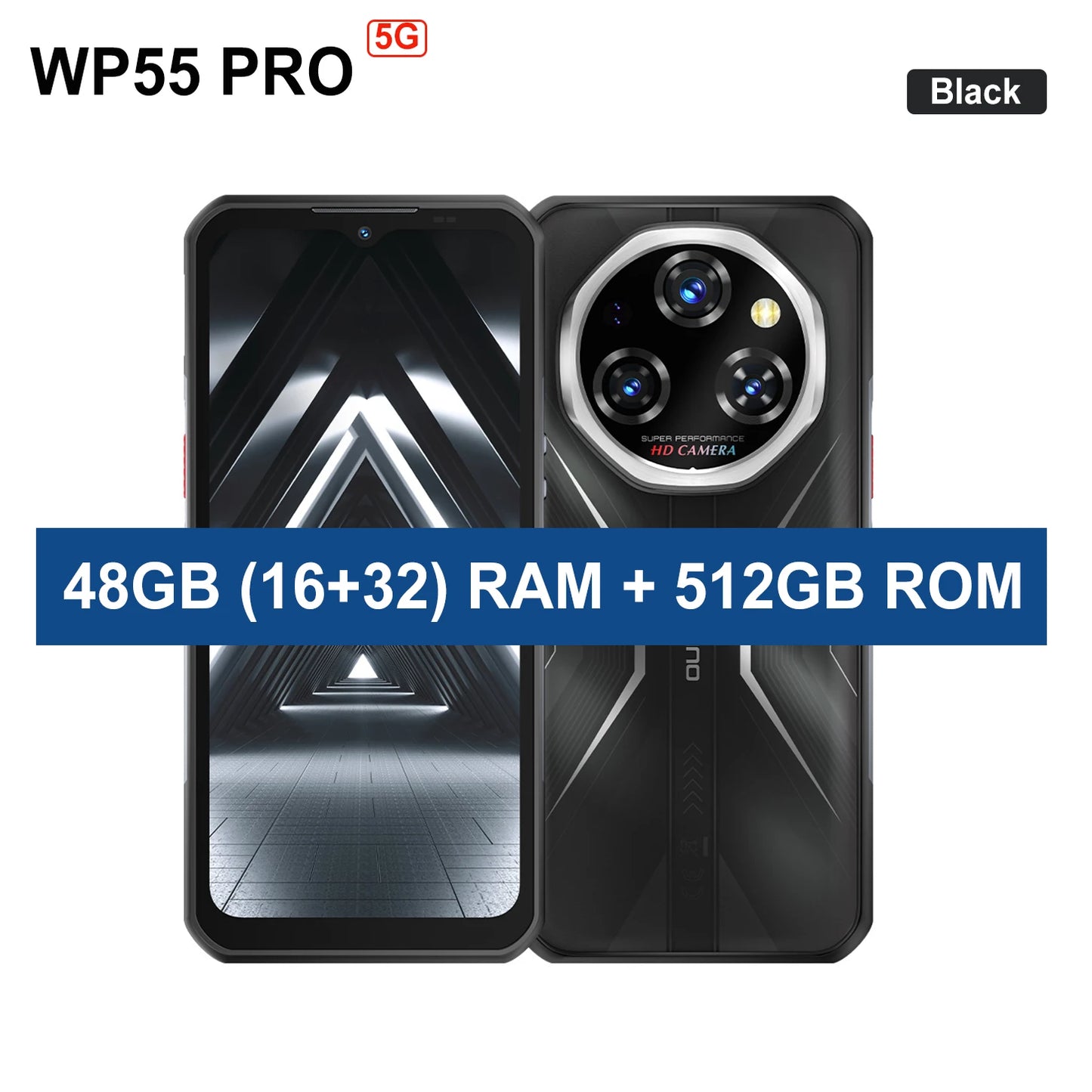 Oukitel WP55 Pro 5G Rugged Smartphone 16GB+512GB 33W Android15 Mobile Phone 11000mAh 6.58" FHD+ 108MP Camera oukitel Cell Phone