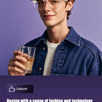 GS03 Smart Glasses for Men BT Sunglasses Earphone Outdoor Sports UV400 Polarized Anti Blue Light Lens IPX5 Intelligent Glass