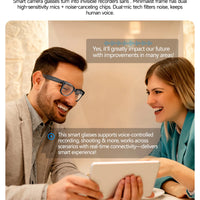 Smart AI Translation Smart Glasses Take Photos Recognizing Objects 4K Camera Bluetooth Music Call Intelligent Recording Glasses