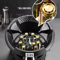 Low-pressure Fierce Fire Gas Stove Commercial Single-hole Liquefied Gas Burner for Hotel Restaurant Energy-saving Gas Cooktop
