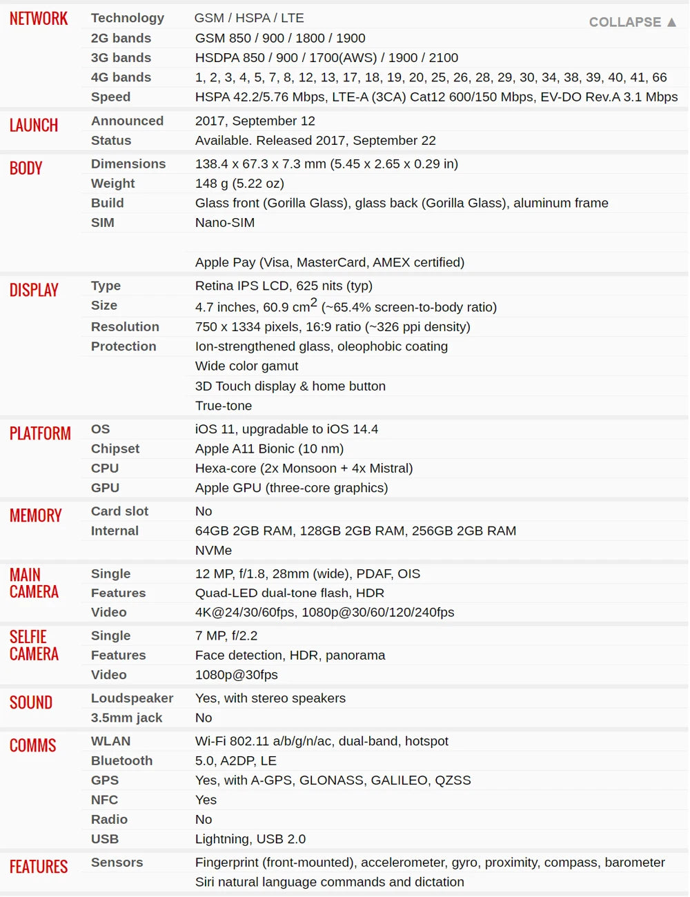 Original iPhone 8 Plus 4G LTE Mobile Phone 5.5" Retina Display 64GB/256GB ROM 12MP A11 Bionic Chip Hexa-Core Smart Phone